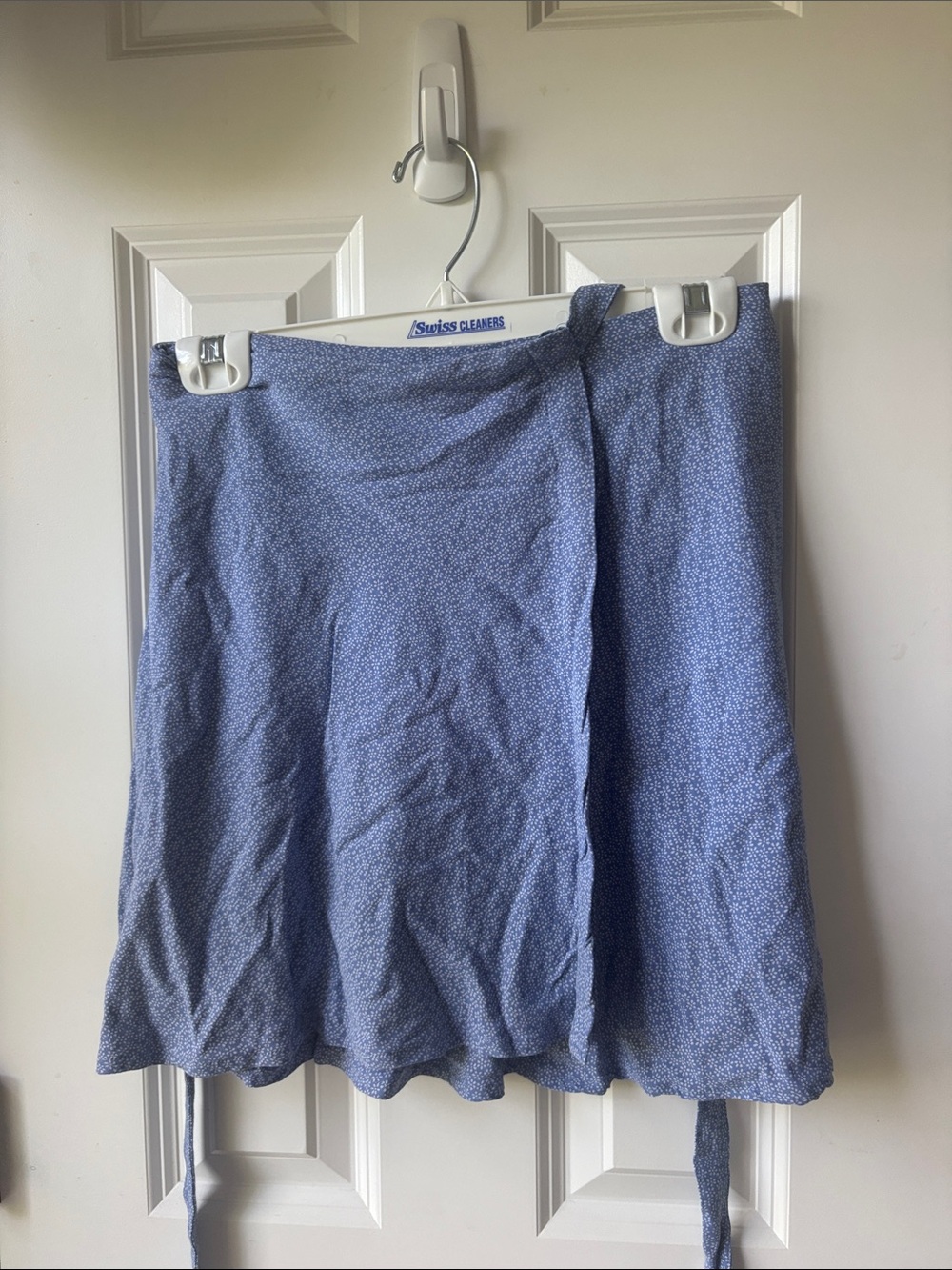Brandy Melville Light Blue Floral Wrap Skirt